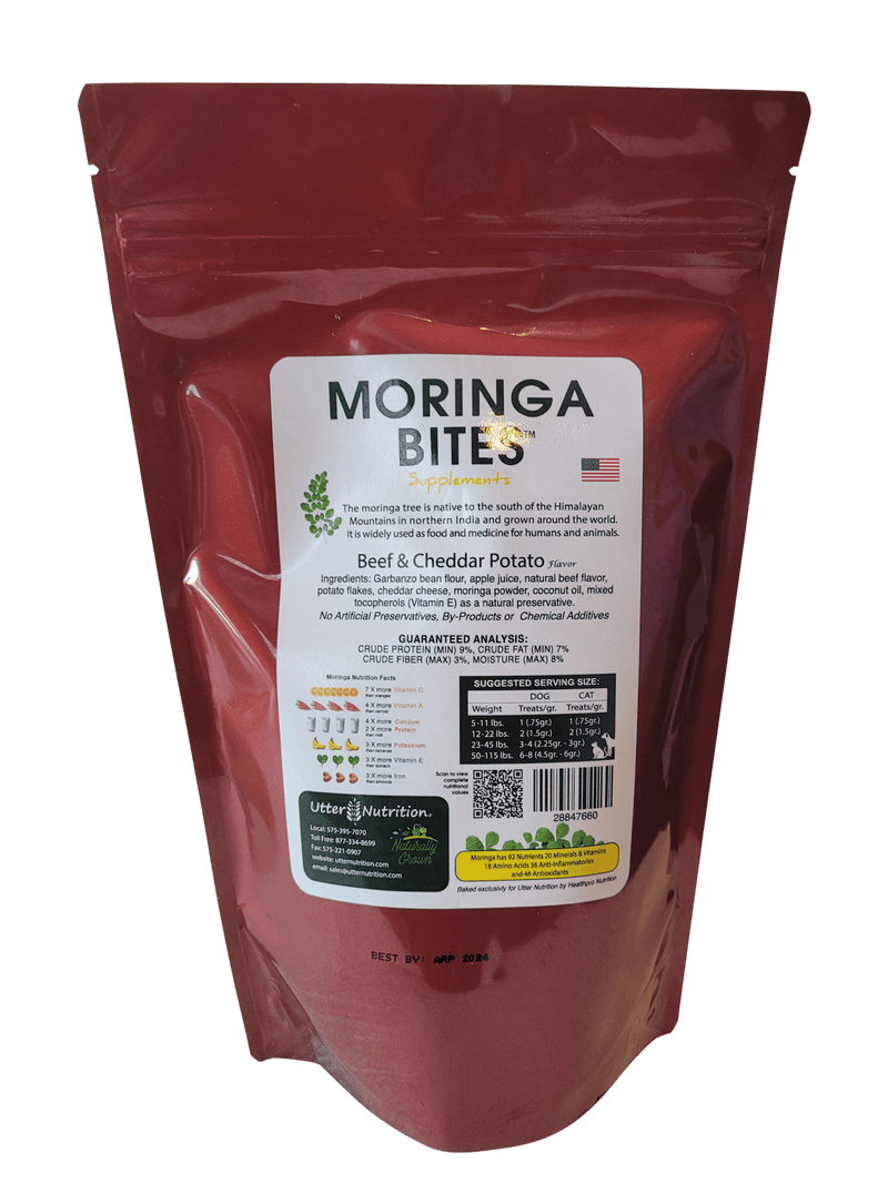 Load image into Gallery viewer, Beef &amp; Cheddar with Moringa Dog Supplements 10oz.
